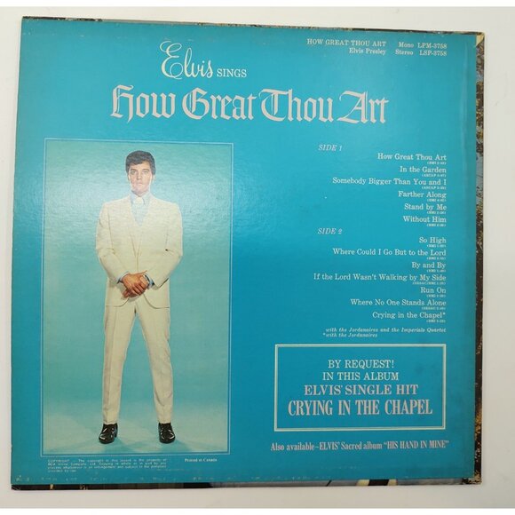 Elvis Presley – How Great Thou Art Vinyl LP Gospel RCA Classic Album - Picture 4 of 10